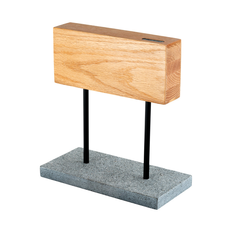Ceppo portacoltelli magnetico su base in pietra naturale cm 25x12x27,5