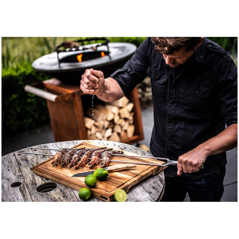 Spiedo doppio a forchetta "Forged - Churrasco" cm 70