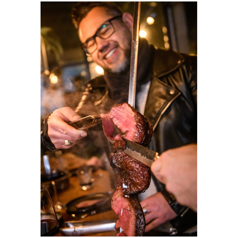 Spiedo a forma di V "Forged - Churrasco" cm 50