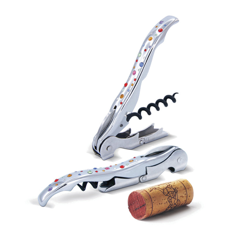 Cavatappi Pulltap's Evolution Crystal - Rainbow, custodia da cintura in pelle inclusa cm 12