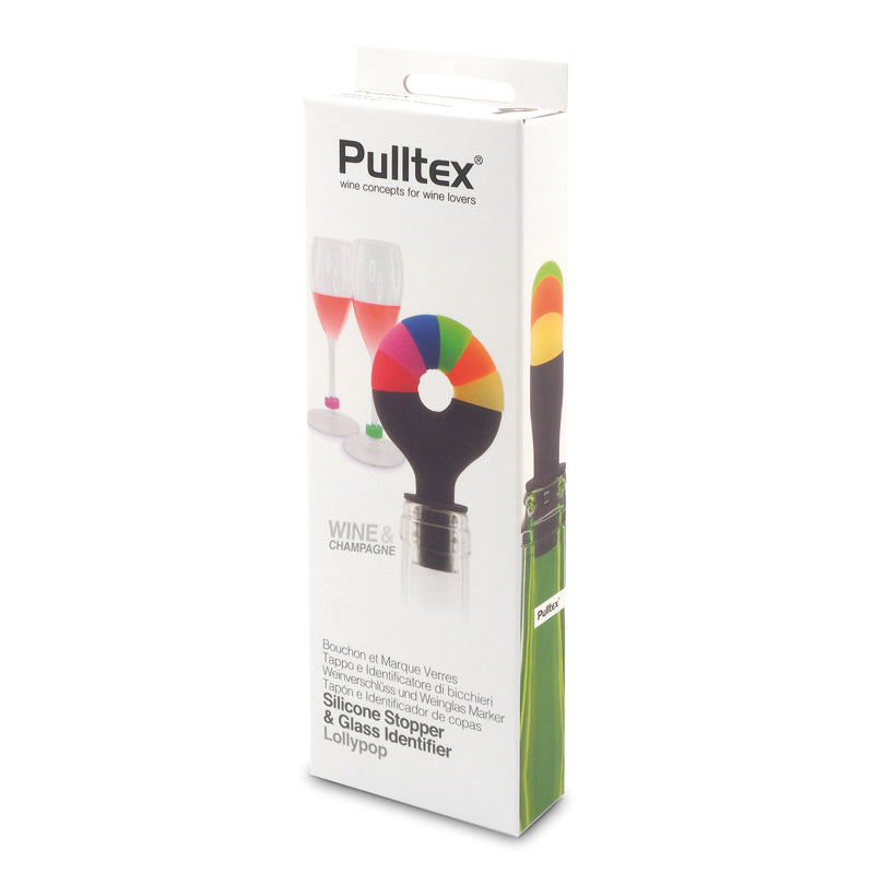 Tappo da bottiglia con 6 anelli segnabicchieri Lollipop cm 5,5x9