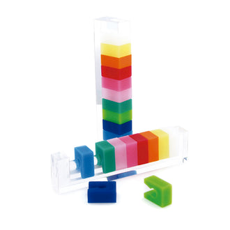 Segnabicchiere riutilizzabile "Identity", confezione Eco da 10 pezzi cm 1,5x2/11,5x3x1,5