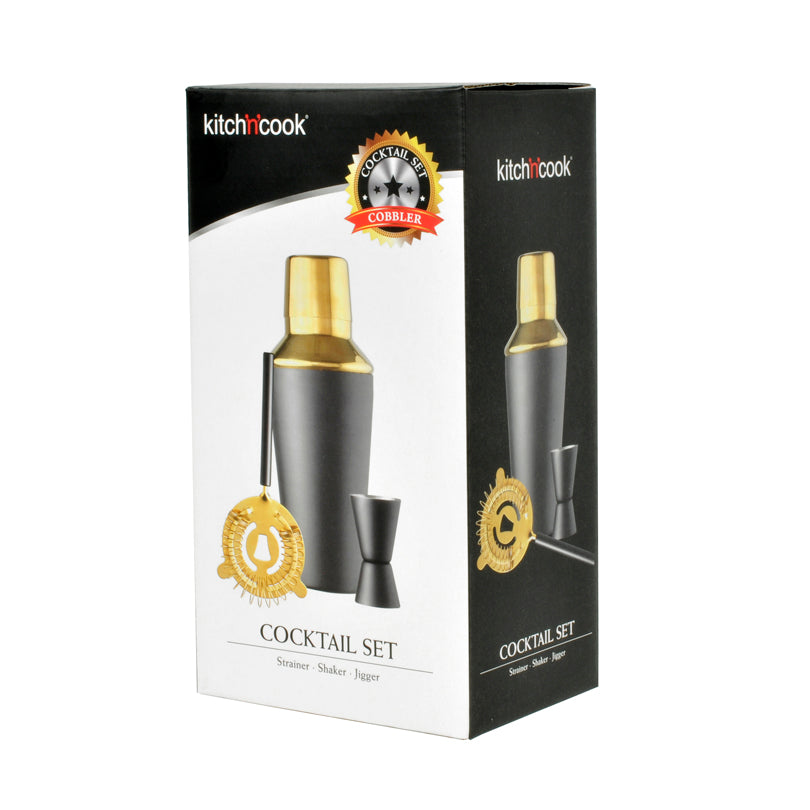 Set Cocktail "Cobbler", 3 pezzi ml 500/cm Ø8,5x21