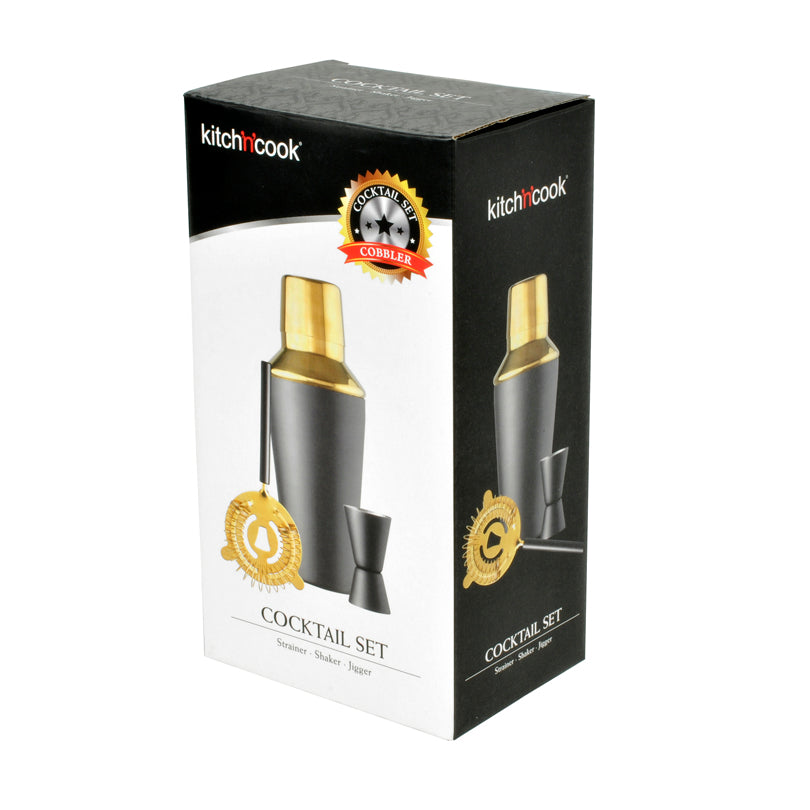 Set Cocktail "Cobbler", 3 pezzi ml 500/cm Ø8,5x21