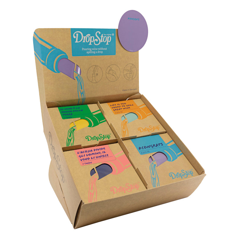 Salvagoccia DropStop® "Detti" in confezione da 4 pezzi, in display assortito da 28 confezioni cm Ø7,5