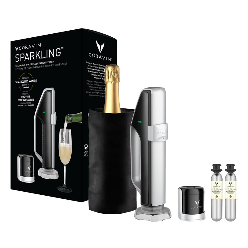 Sistema mescita spumante/champange "Coravin - Sparkling Wine", 5 pezzi cm 16x9,3x28