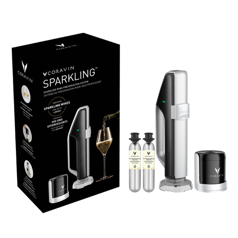 Sistema mescita spumante/champange "Coravin - Sparkling Wine", 5 pezzi cm 16x9,3x28