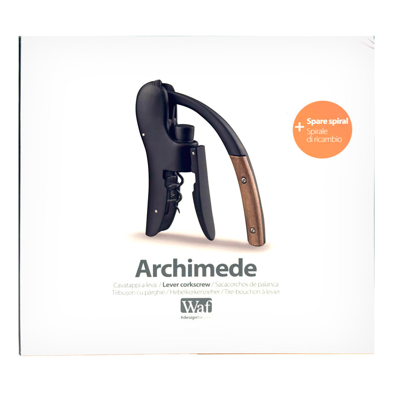 Cavatappi a leva "Archimede", verme di ricambio incluso cm 13x15,5