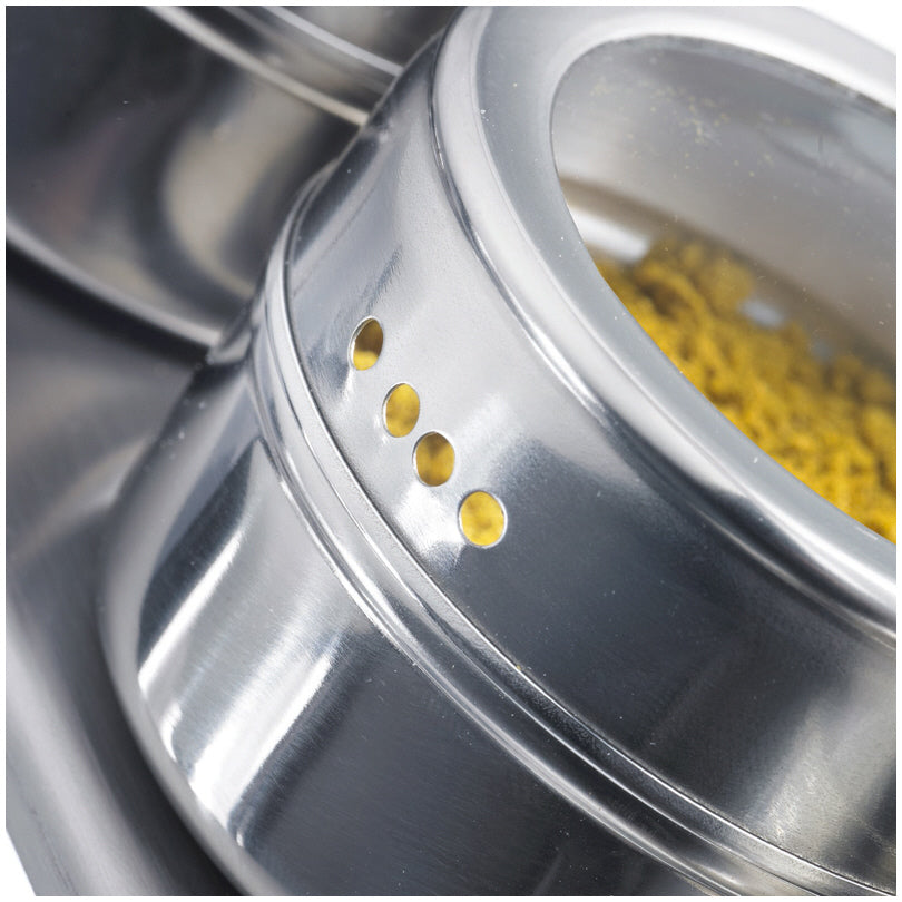 Barra magnetica Spezie con 4 barattoli cm 27,5x7x5,5