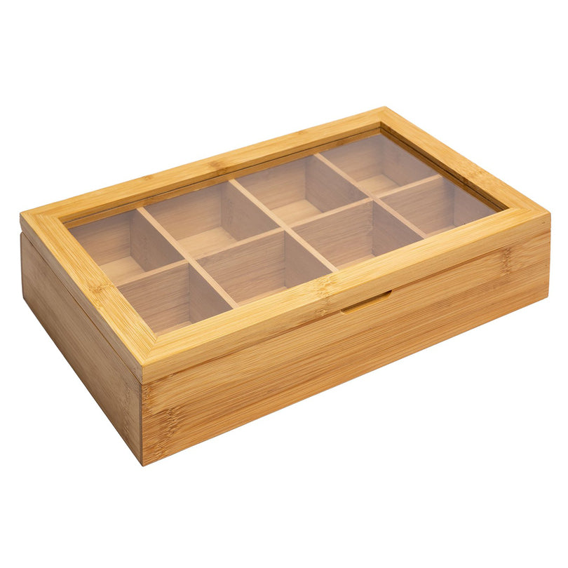 Scatola porta bustine tè "Teatime", con 8 scompartimenti cm 32x20x6,5