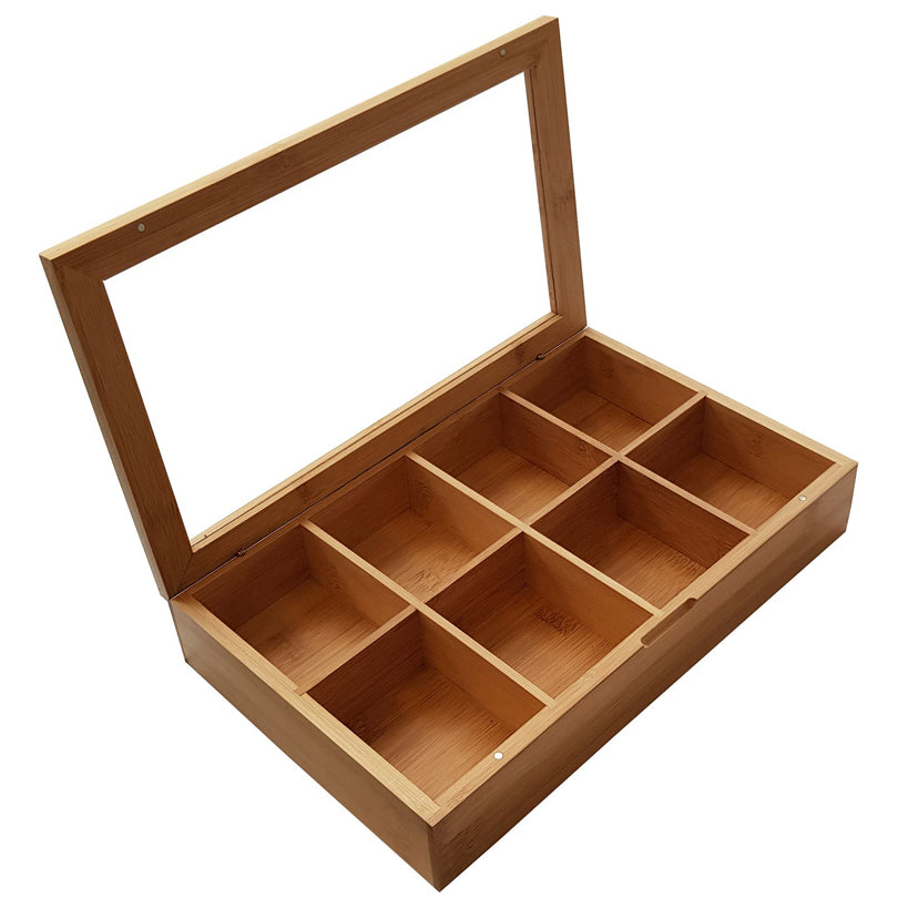 Scatola porta bustine tè "Teatime", con 8 scompartimenti cm 32x20x6,5