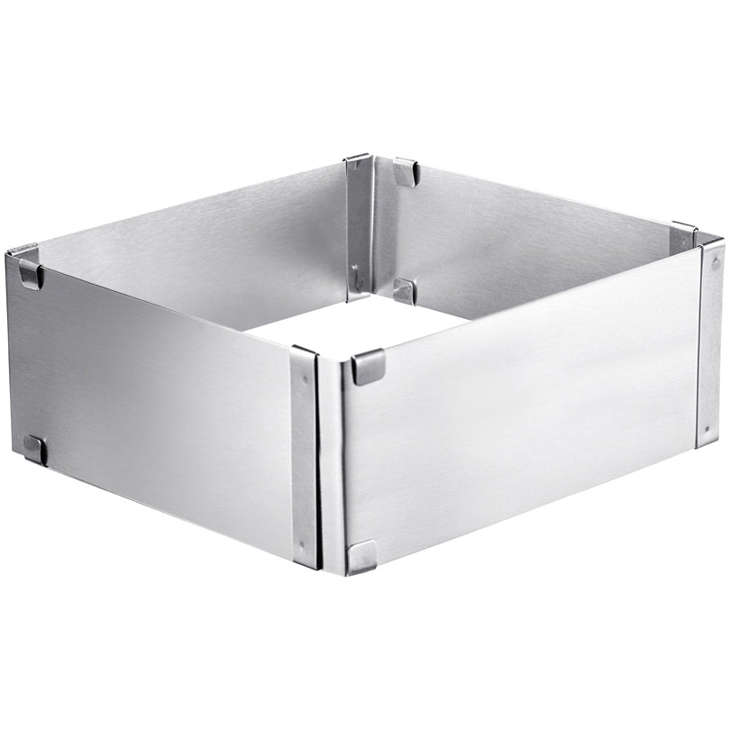 Cornice/Telaio quadrato per torte, extra alto e regolabile cm 15,5-28x8