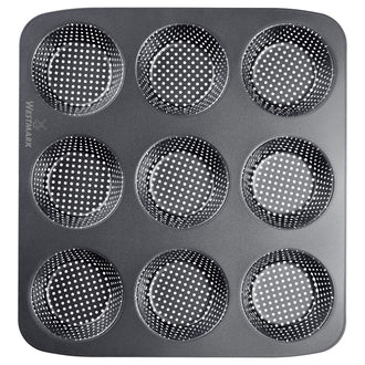 Teglia forata per rosette, 9 cavità cm Ø8,5/cm 32x30x3,2