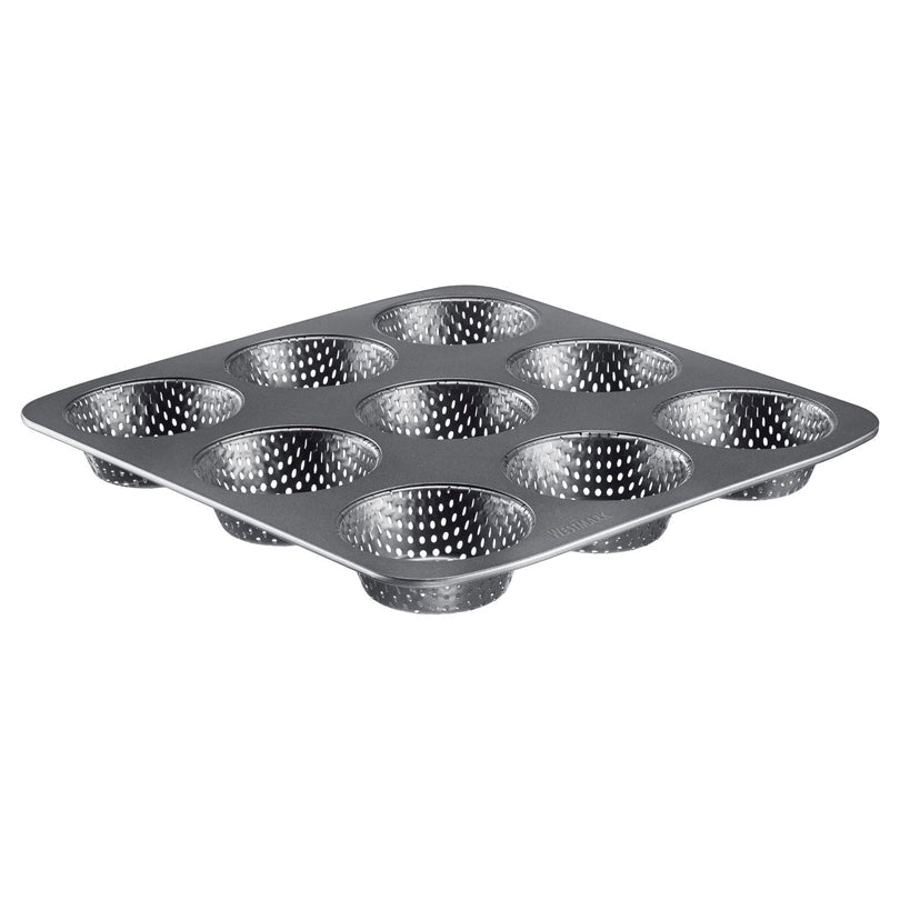 Teglia forata per rosette, 9 cavità cm Ø8,5/cm 32x30x3,2