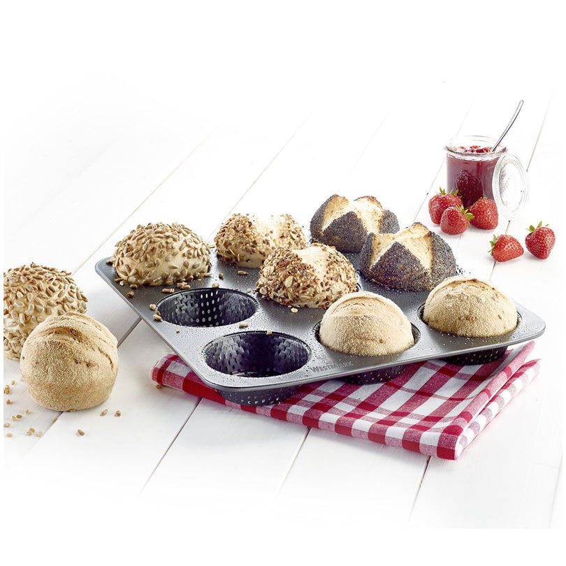 Teglia forata per rosette, 9 cavità cm Ø8,5/cm 32x30x3,2