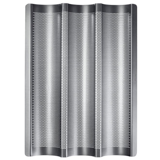 Teglia forata per baguette, 3 cavità cm 38,5x28,2x3,5