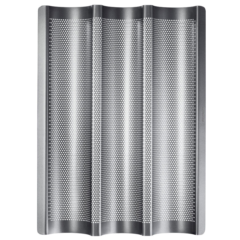 Teglia forata per baguette, 3 cavità cm 38,5x28,2x3,5