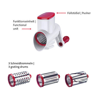 Accessorio 3 rulli, adatto per tritacarne "Frecher Fritz" e spremitutto "Vita Freund" cm 26,5x7,7x17