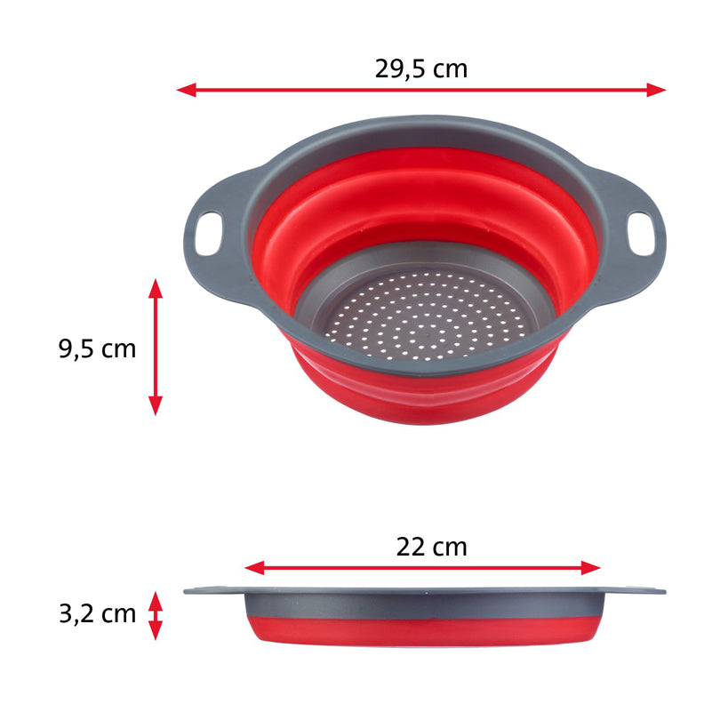 Scolapasta pieghevole "Maxi" cm Ø22x3,2/9,5