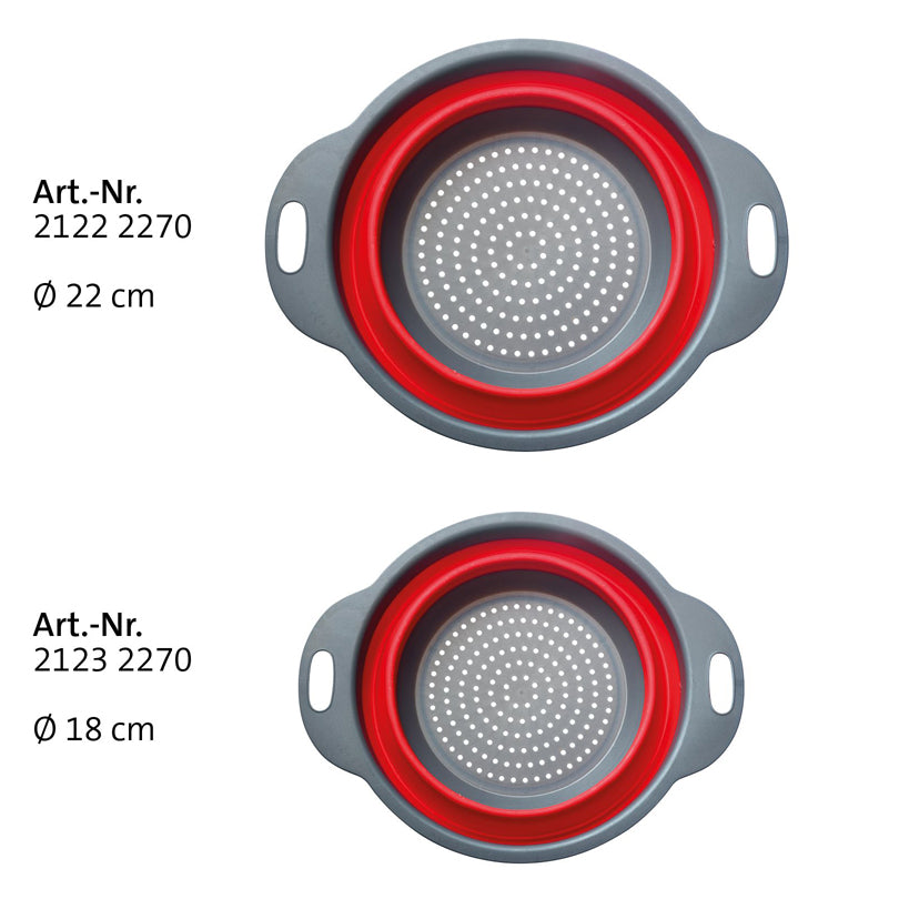 Scolapasta pieghevole "Mini" cm Ø18,5x3/8,6