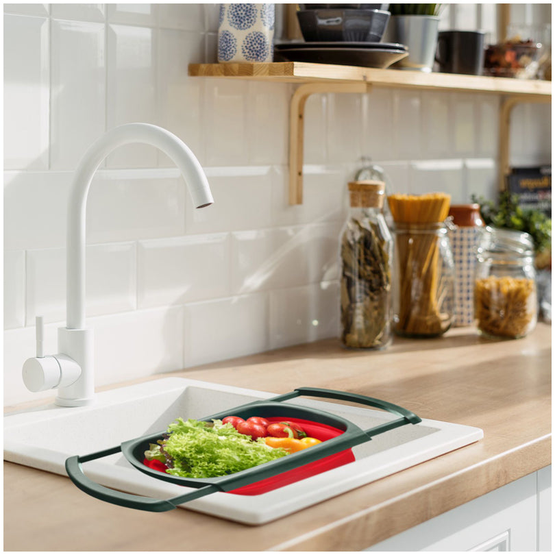 Scolapasta rettangolare con manici allungabili cm 39/60x26x12