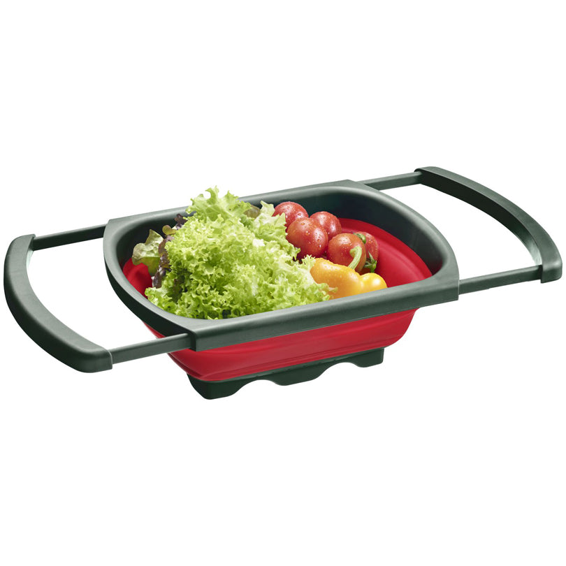 Scolapasta rettangolare con manici allungabili cm 39/60x26x12