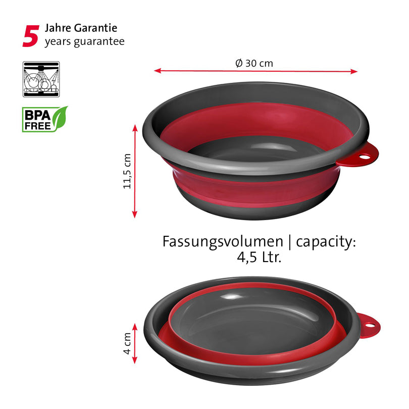 Bacinella pieghevole l 4,5/cm Ø33x11,5