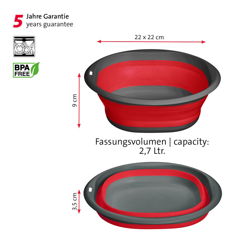 Ciotola pieghevole l 2,7/cm 26x26,5x9