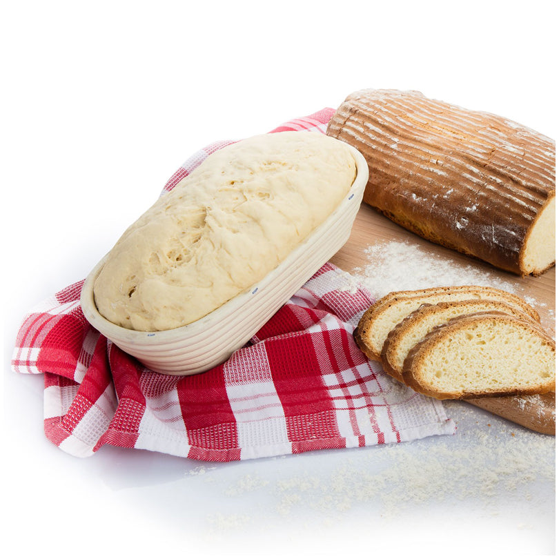 Cesto lievitazione ovale con fodera cm 27,5x14x7,1