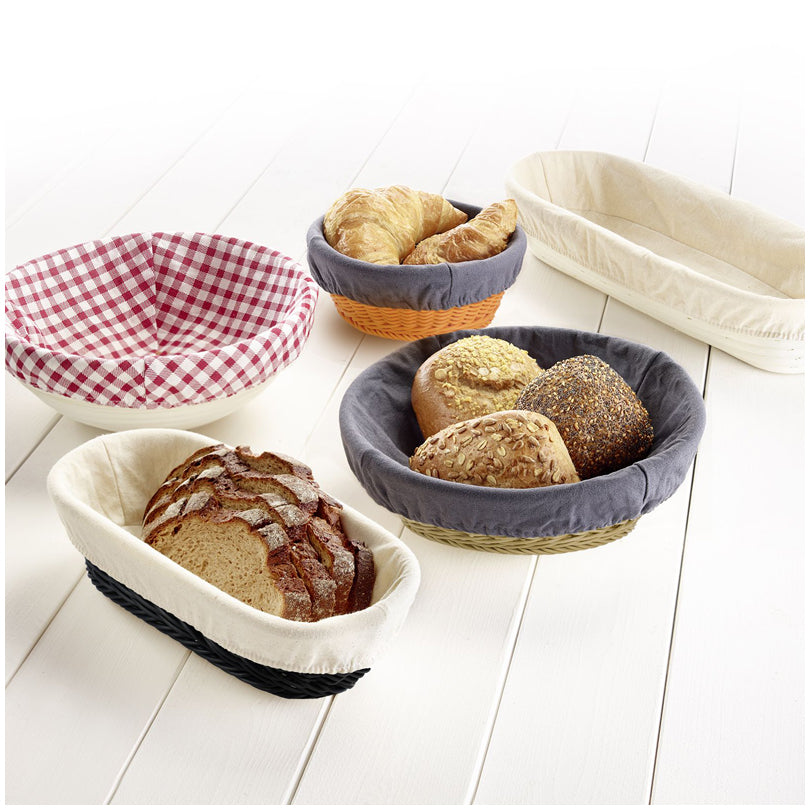Cesto lievitazione ovale con fodera cm 27,5x14x7,1