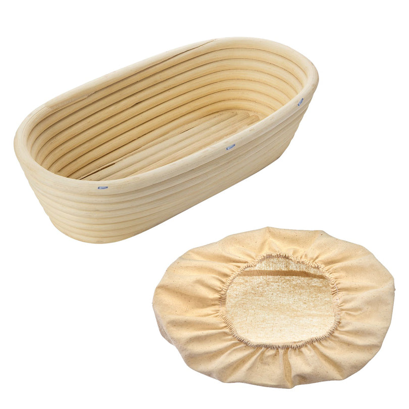 Cesto lievitazione ovale con fodera cm 27,5x14x7,1