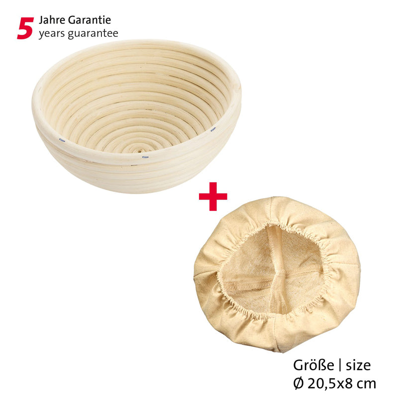 Cesto lievitazione tondo con fodera cm Ø20,5x8,1