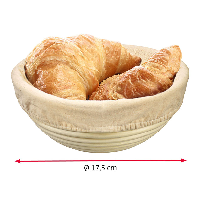 Cesto lievitazione tondo con fodera cm Ø17,5x8,1