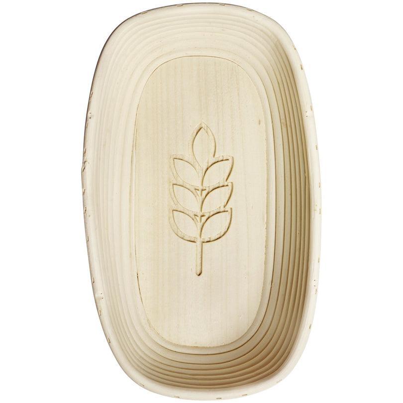 Cesto lievitazione ovale con fodera "Spiga" cm 34x20,5x8