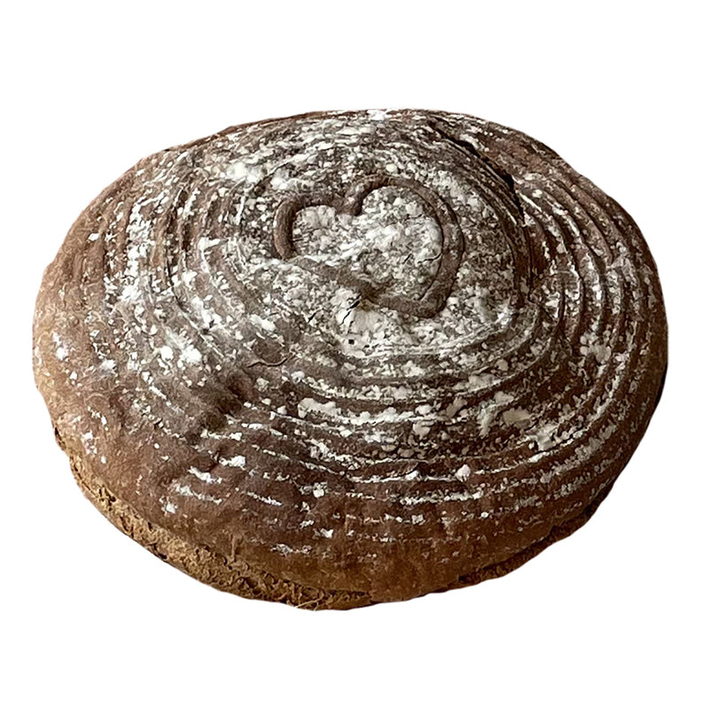 Cesto lievitazione tondo con fodera "Cuore" cm Ø24,5x8,5