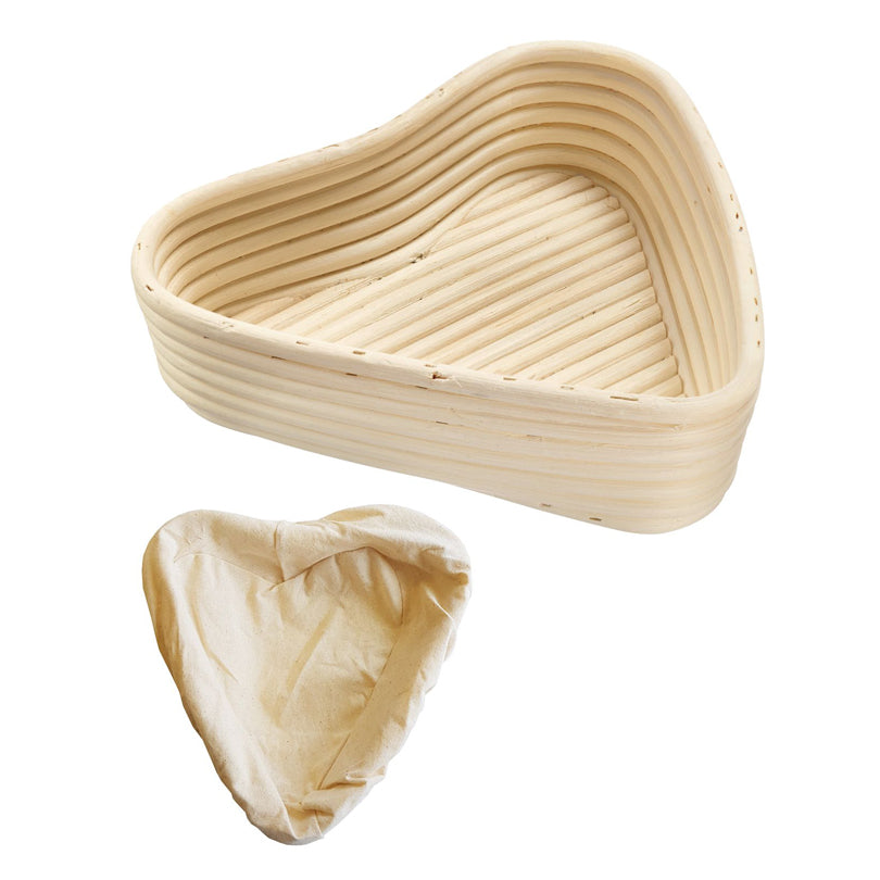 Cesto lievitazione cuoriforme con fodera cm 22x23,5x6,5