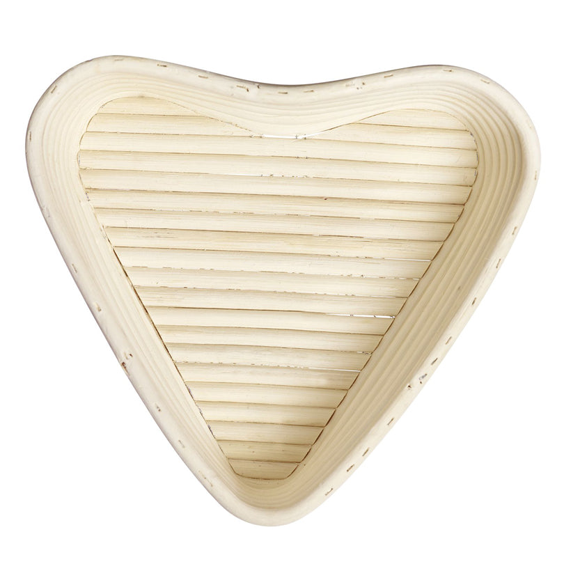 Cesto lievitazione cuoriforme con fodera cm 22x23,5x6,5