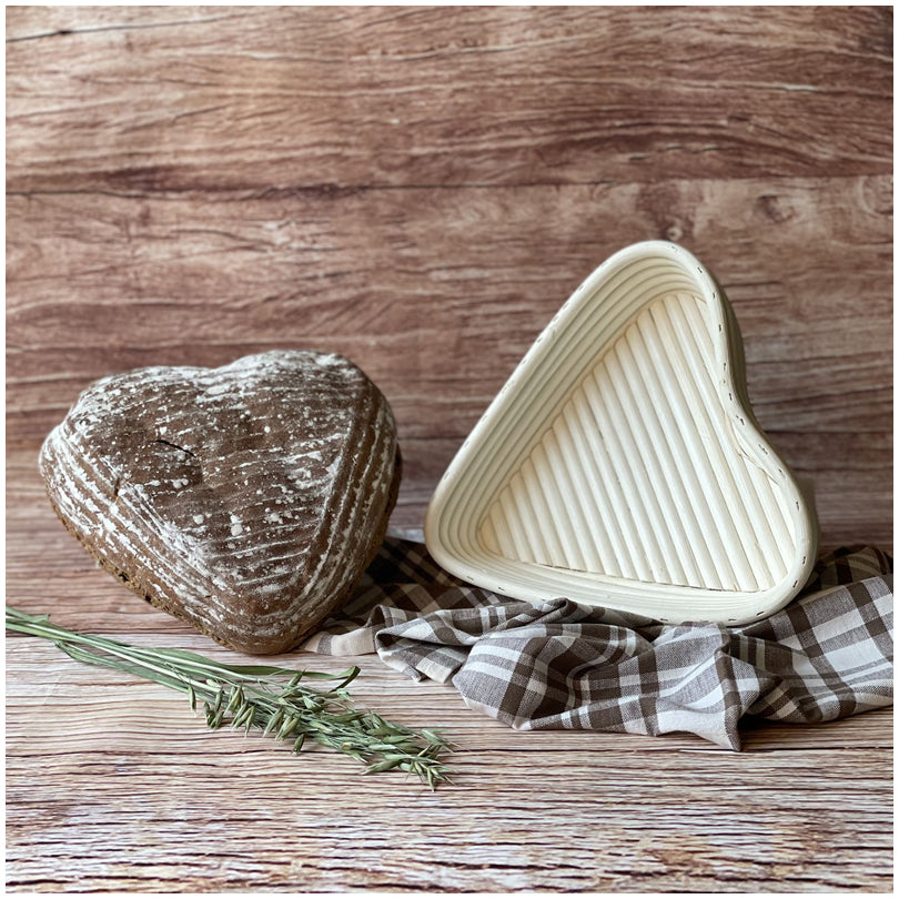 Cesto lievitazione cuoriforme con fodera cm 22x23,5x6,5