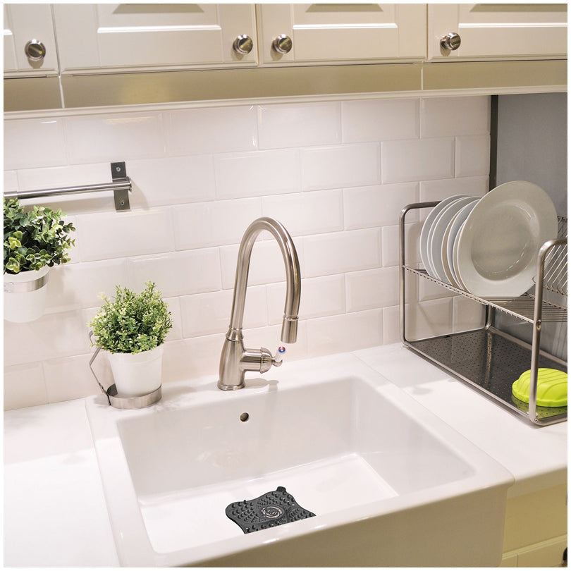 Filtro lavandino con piedini a ventosa, confezione assortita da 2 pezzi cm 16x16x1,5