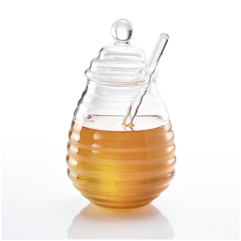 Barattolo miele con cucchiaio "Melli" cl 40/cm Ø 8,7x15