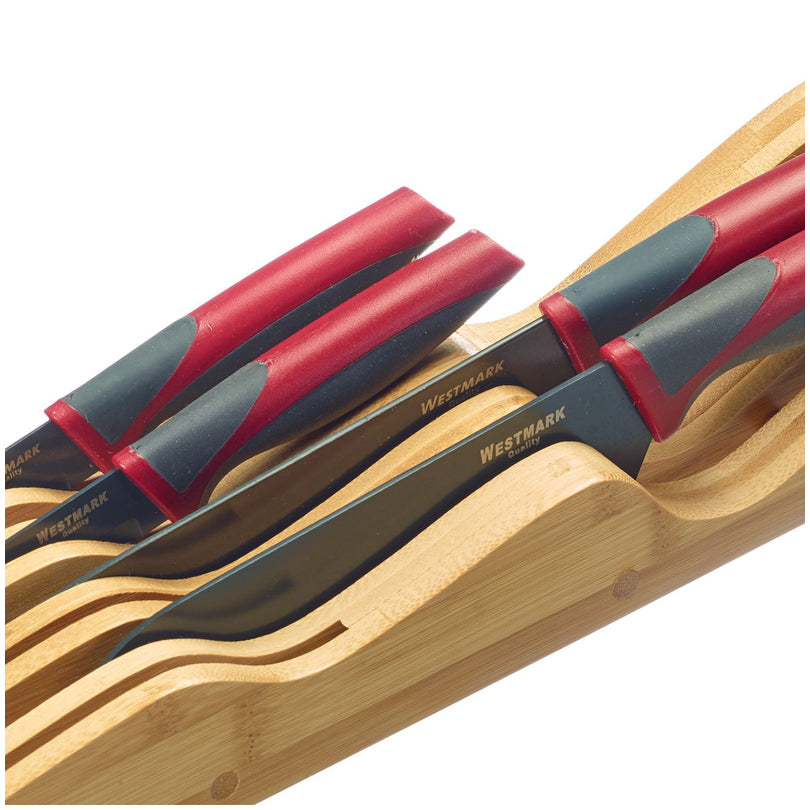 Ceppo coltelli da cassetto, per riporre fino a 7 coltelli cm 40x10x4,7