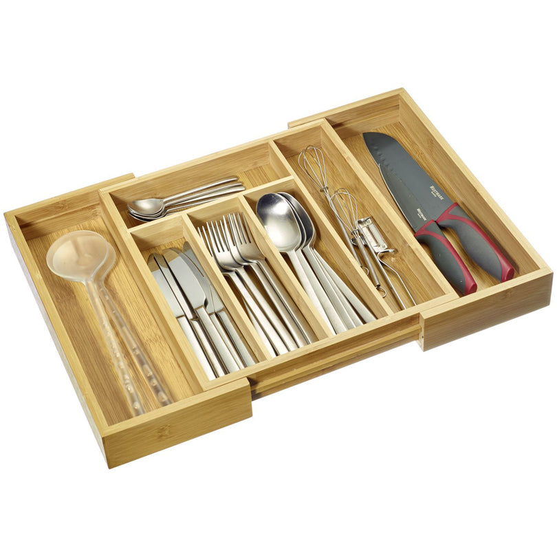 Portaposate allungabile con 5 - 7 scomparti cm 33,5x29-48x5