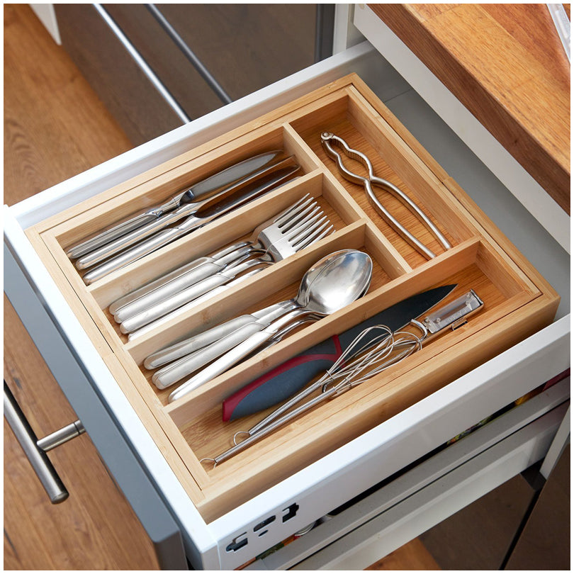 Portaposate allungabile con 5 - 7 scomparti cm 33,5x29-48x5