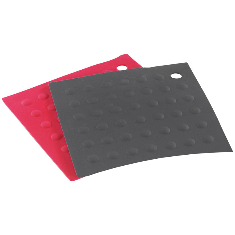 Sottopentola "Silicone", confezione assortita da 2 pezzi cm 18x18x0,5