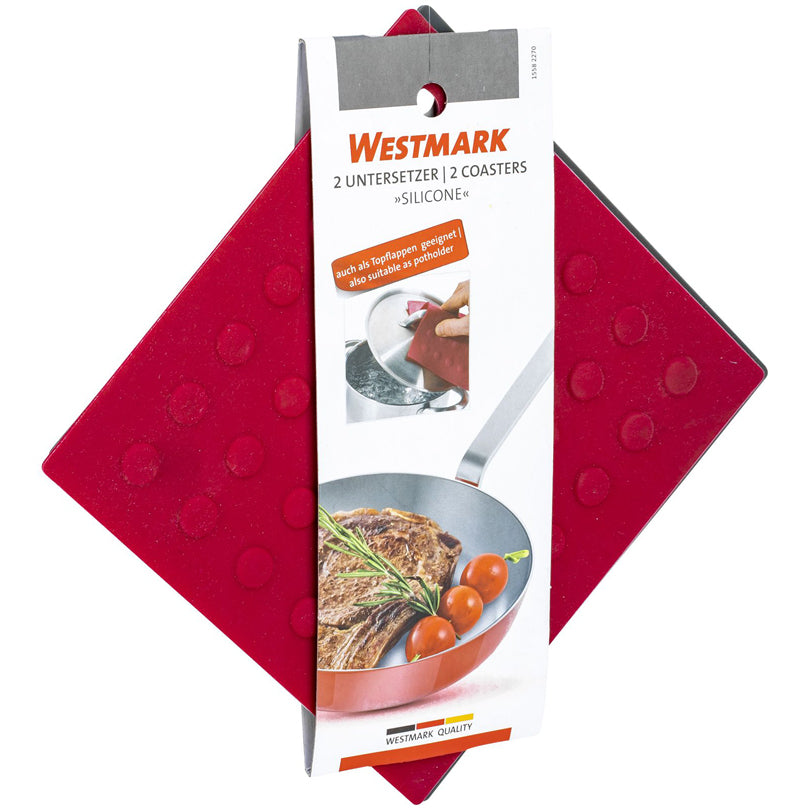 Sottopentola "Silicone", confezione assortita da 2 pezzi cm 18x18x0,5