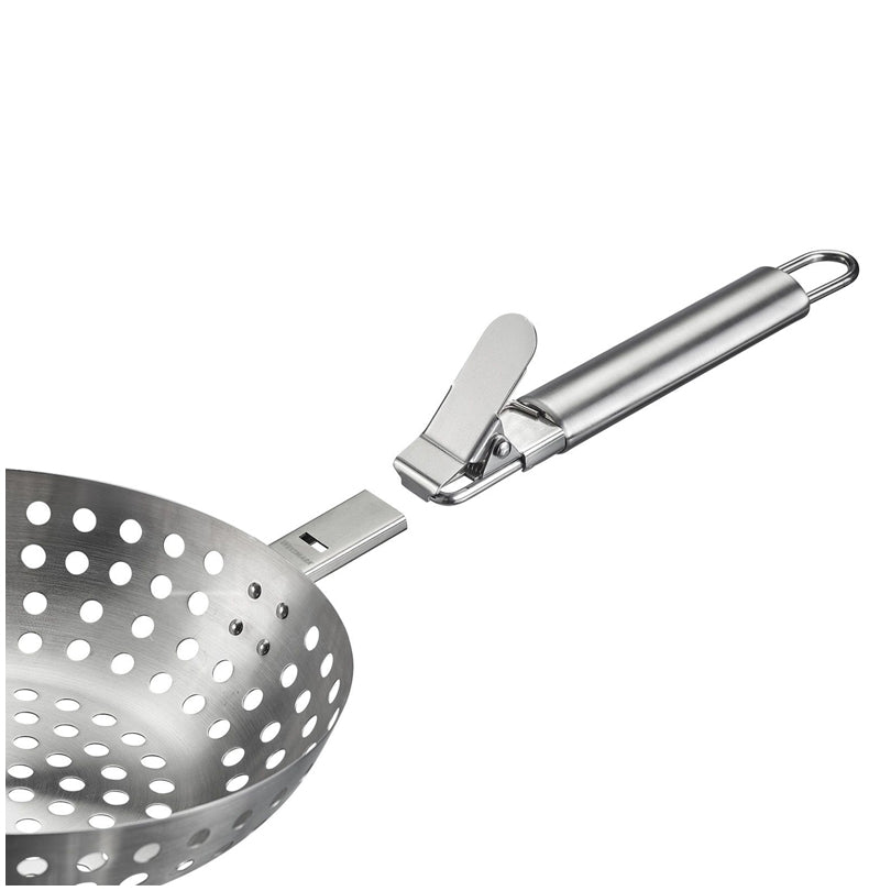 Wok per verdure con manico staccabile "BBQ" cm 52x28x12,7