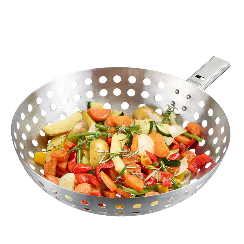Wok per verdure con manico staccabile "BBQ" cm 52x28x12,7