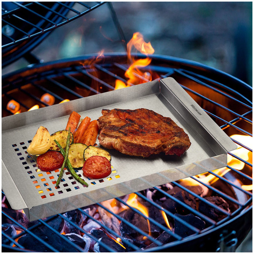 Cestello rettangolare BBQ "2 in 1" cm 34x22,5x2,5