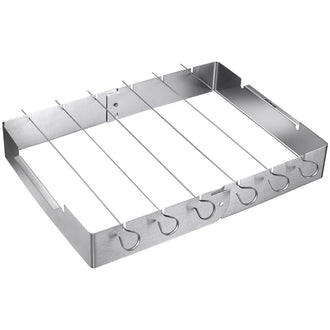 Supporto BBQ giraspiedini con 6 spiedini (cm 31) in dotazione cm 35x31x5
