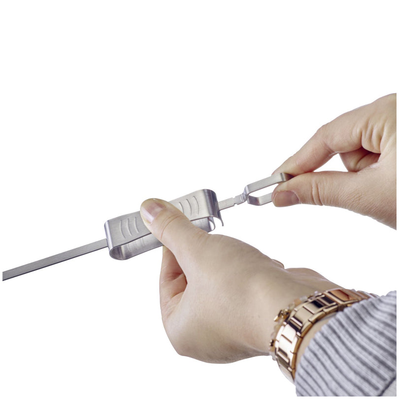 Spiedini "BBQ" con pratico raschietto cm 2,2x42